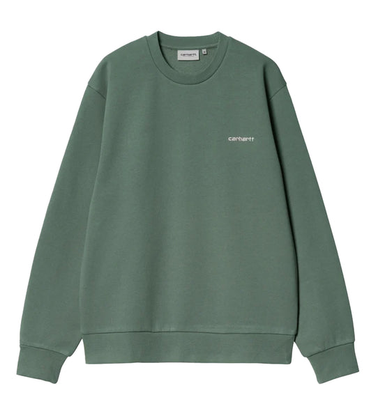 Carhartt Script Embroidery Sweat Crew / Park / White