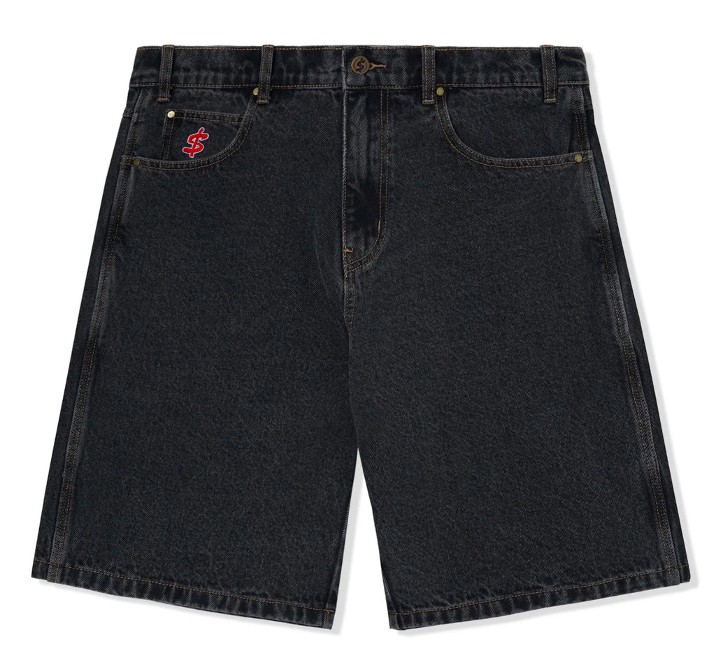 Cash Only Logo Denim Jorts / Washed Black – The Good Room