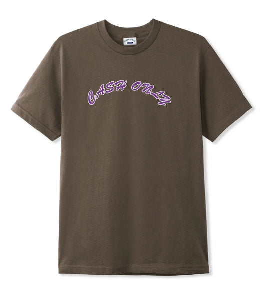 Cash Only Logo Tee / Brown.