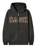 Cash Only Campus Zip Thru Hoodie / Charcoal