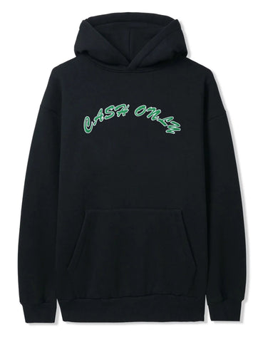 Cash Only Felt Appliqué Logo Hoodie / Black