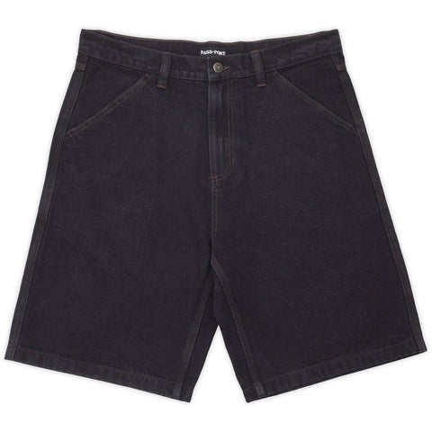 Passport Workers Club Jean Shorts / Washed Black