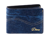 Dime Cursive Bifold Wallet / Indigo Denim