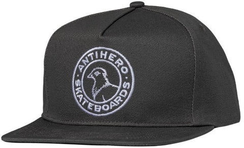 Anti Hero Basic Pigeon Snapback Hat / Charcoal