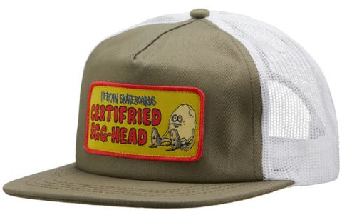 Heroin Certifried Trucker Hat / Olive Green