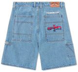 Cash Only Crown Denim Shorts / Washed Indigo