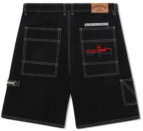 Cash Only Crown Denim Shorts / Raw Black