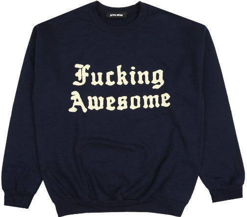 Fucking Awesome Ancient Script Crewneck / Navy