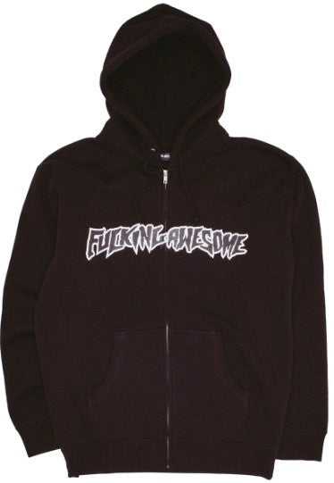 Fucking Awesome Stamp Logo Zip Up Hoodie / Black