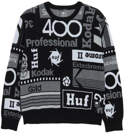 Huf x Kodak Dark Room Jacquard Knit Sweater / Black