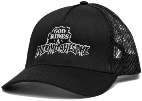 Fucking Awesome God Rides FA Trucker Hat / Black