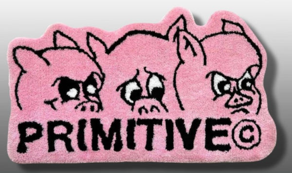 Primitive Three Pigs Rug