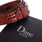 Dime Braided Leather Belt / Caramel Brown