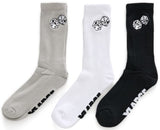 XLarge Dice Sock 3 Pack / Black /White / Grey