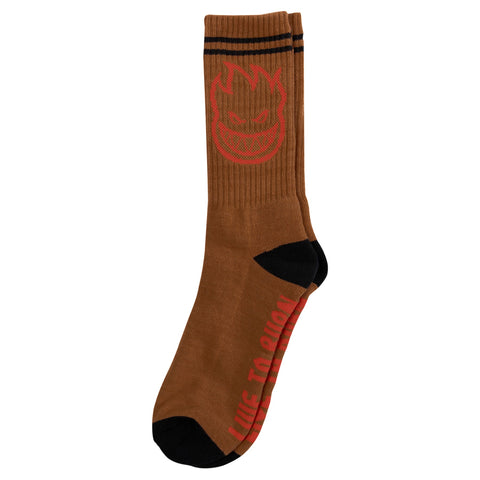 Spitfire Big Head Socks / Brown / Red / Black