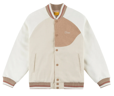 Dime Letterman Wool Jacket  / Almond