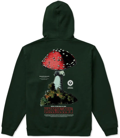 Primitive Red Cap Hoodie / Hunter Green