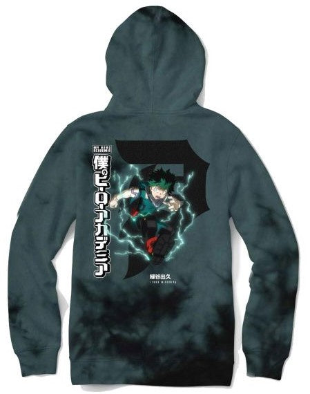 Primitive x My Hero Academia Dirty P Midoriya Tiedye Hoodie / Green